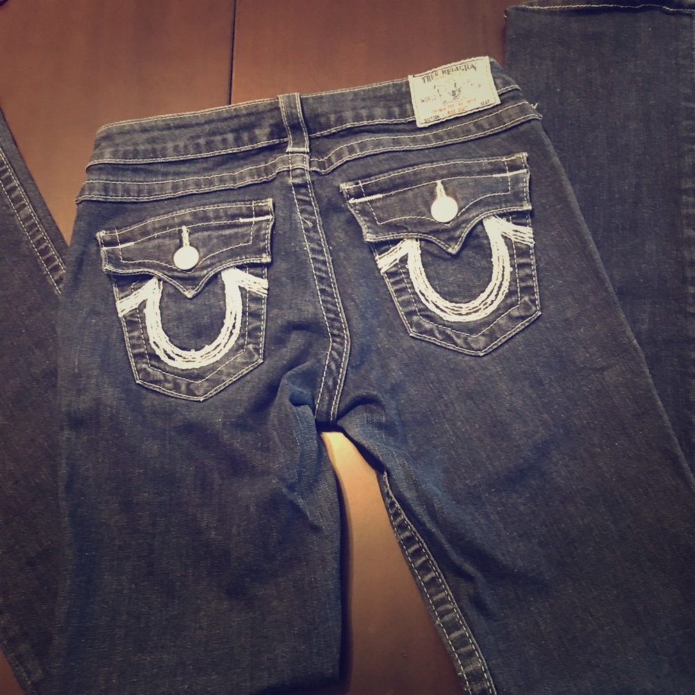 True Religion Hi- Rise Bootcut Jeans Sequin 28 5/6